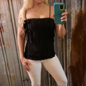 Sexy Silky Pleated Shirt